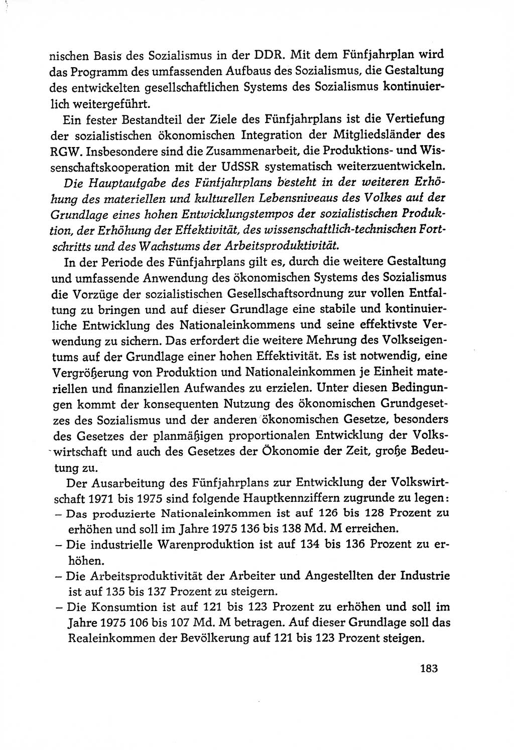 Dokumente der Sozialistischen Einheitspartei Deutschlands (SED) [Deutsche Demokratische Republik (DDR)] 1970-1971, Seite 183 (Dok. SED DDR 1970-1971, S. 183)