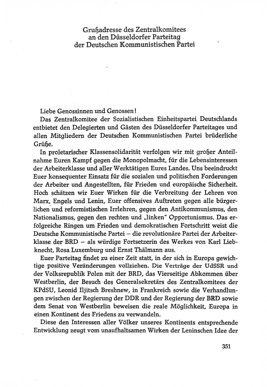Dokumente der Sozialistischen Einheitspartei Deutschlands (SED) [Deutsche Demokratische Republik (DDR)] 1970-1971, Seite 351 (Dok. SED DDR 1970-1971, S. 351)