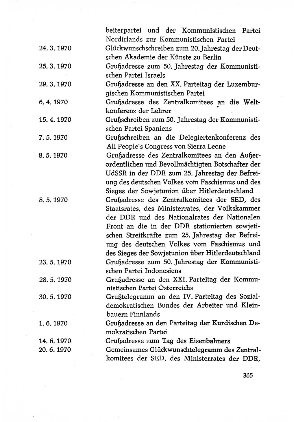 Dokumente der Sozialistischen Einheitspartei Deutschlands (SED) [Deutsche Demokratische Republik (DDR)] 1970-1971, Seite 365 (Dok. SED DDR 1970-1971, S. 365)