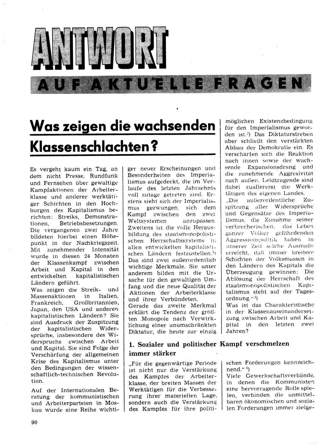 Neuer Weg (NW), Organ des Zentralkomitees (ZK) der SED (Sozialistische Einheitspartei Deutschlands) für Fragen des Parteilebens, 25. Jahrgang [Deutsche Demokratische Republik (DDR)] 1970, Seite 90 (NW ZK SED DDR 1970, S. 90)