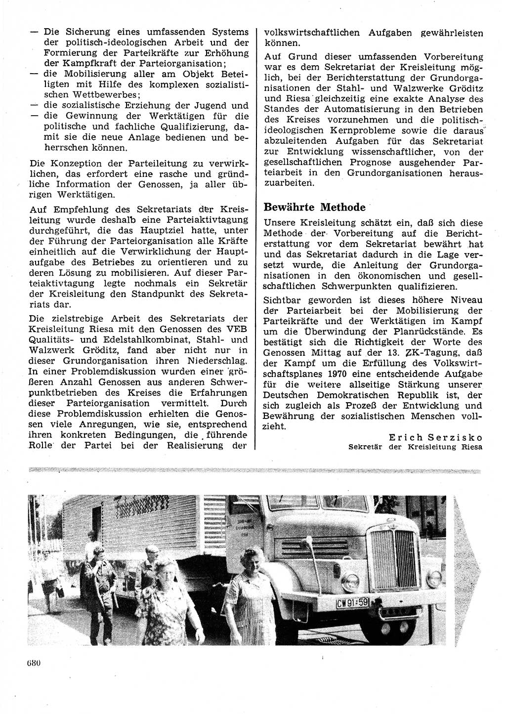 Neuer Weg (NW), Organ des Zentralkomitees (ZK) der SED (Sozialistische Einheitspartei Deutschlands) für Fragen des Parteilebens, 25. Jahrgang [Deutsche Demokratische Republik (DDR)] 1970, Seite 680 (NW ZK SED DDR 1970, S. 680)