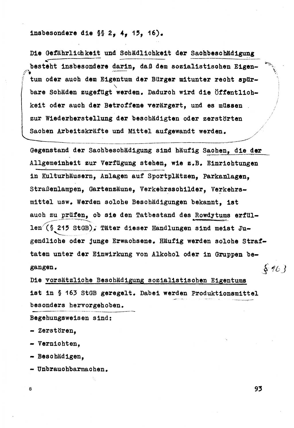 Strafrecht der DDR (Deutsche Demokratische Republik), Besonderer Teil, Lehrmaterial, Heft 5 1970, Seite 93 (Strafr. DDR BT Lehrmat. H. 5 1970, S. 93)