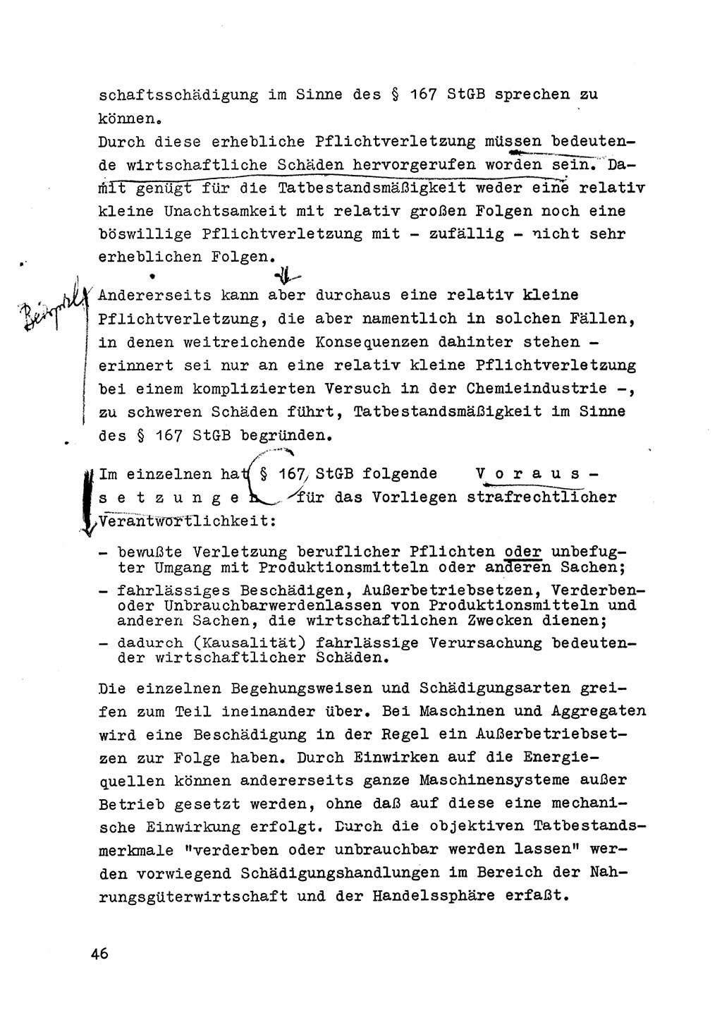 Strafrecht der DDR (Deutsche Demokratische Republik), Besonderer Teil, Lehrmaterial, Heft 6 1970, Seite 46 (Strafr. DDR BT Lehrmat. H. 6 1970, S. 46)