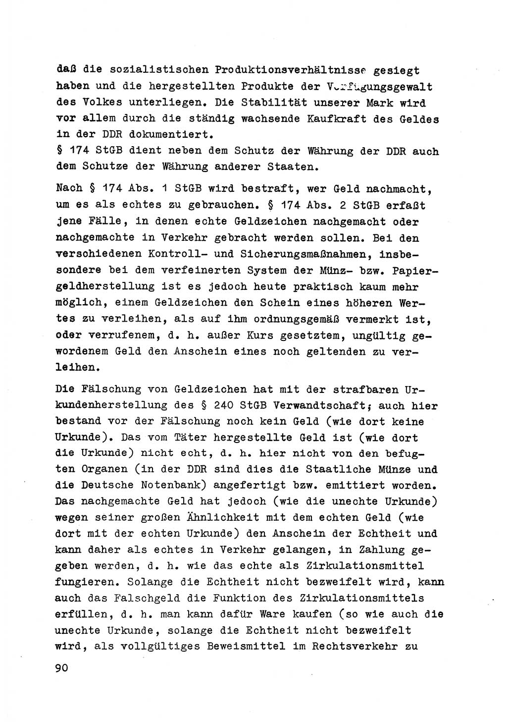 Strafrecht der DDR (Deutsche Demokratische Republik), Besonderer Teil, Lehrmaterial, Heft 6 1970, Seite 90 (Strafr. DDR BT Lehrmat. H. 6 1970, S. 90)