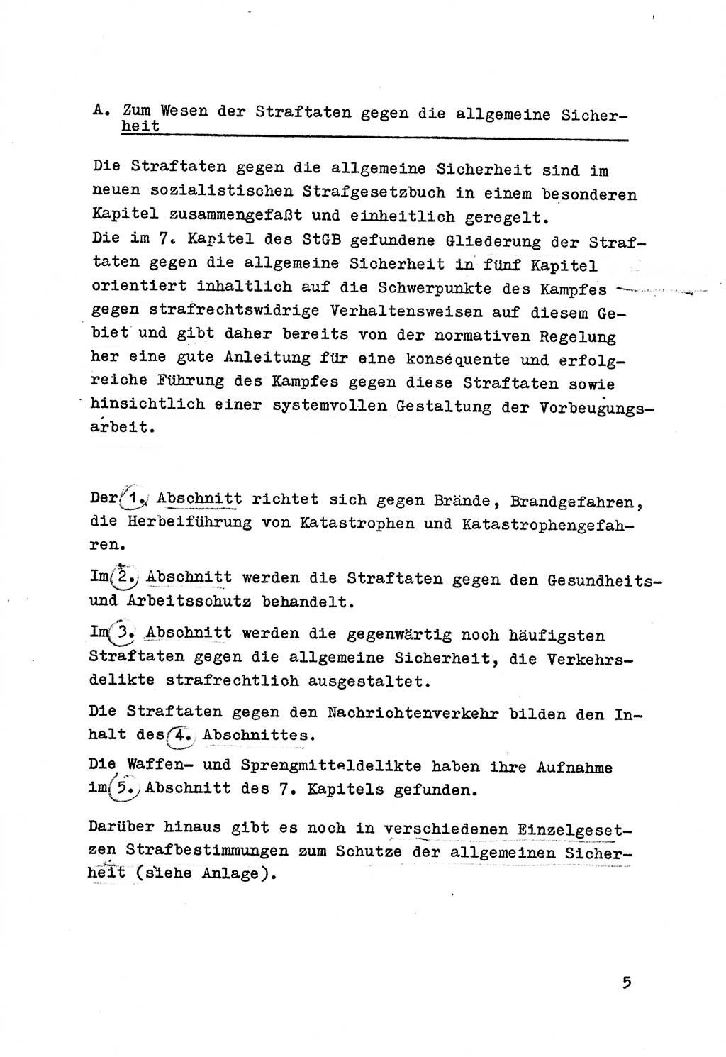 Strafrecht der DDR (Deutsche Demokratische Republik), Besonderer Teil, Lehrmaterial, Heft 7 1970, Seite 5 (Strafr. DDR BT Lehrmat. H. 7 1970, S. 5)