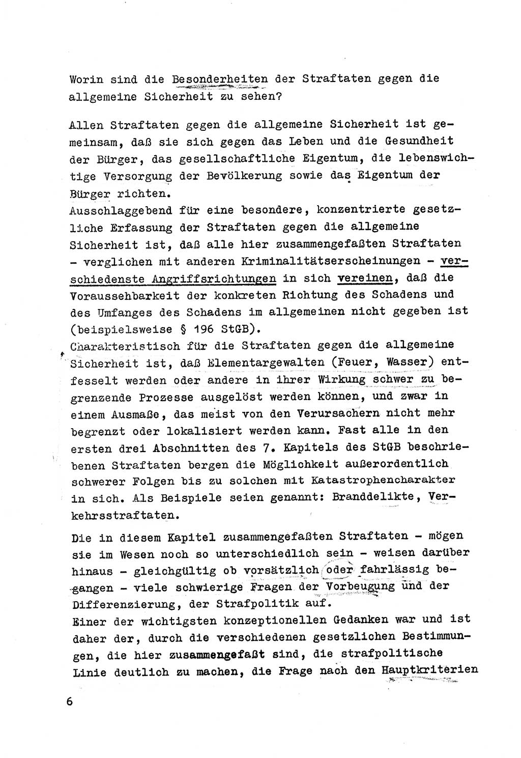 Strafrecht der DDR (Deutsche Demokratische Republik), Besonderer Teil, Lehrmaterial, Heft 7 1970, Seite 6 (Strafr. DDR BT Lehrmat. H. 7 1970, S. 6)