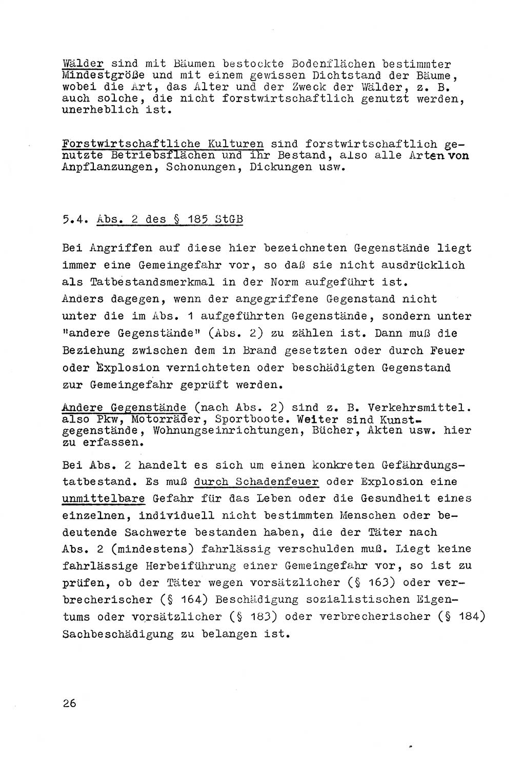 Strafrecht der DDR (Deutsche Demokratische Republik), Besonderer Teil, Lehrmaterial, Heft 7 1970, Seite 26 (Strafr. DDR BT Lehrmat. H. 7 1970, S. 26)