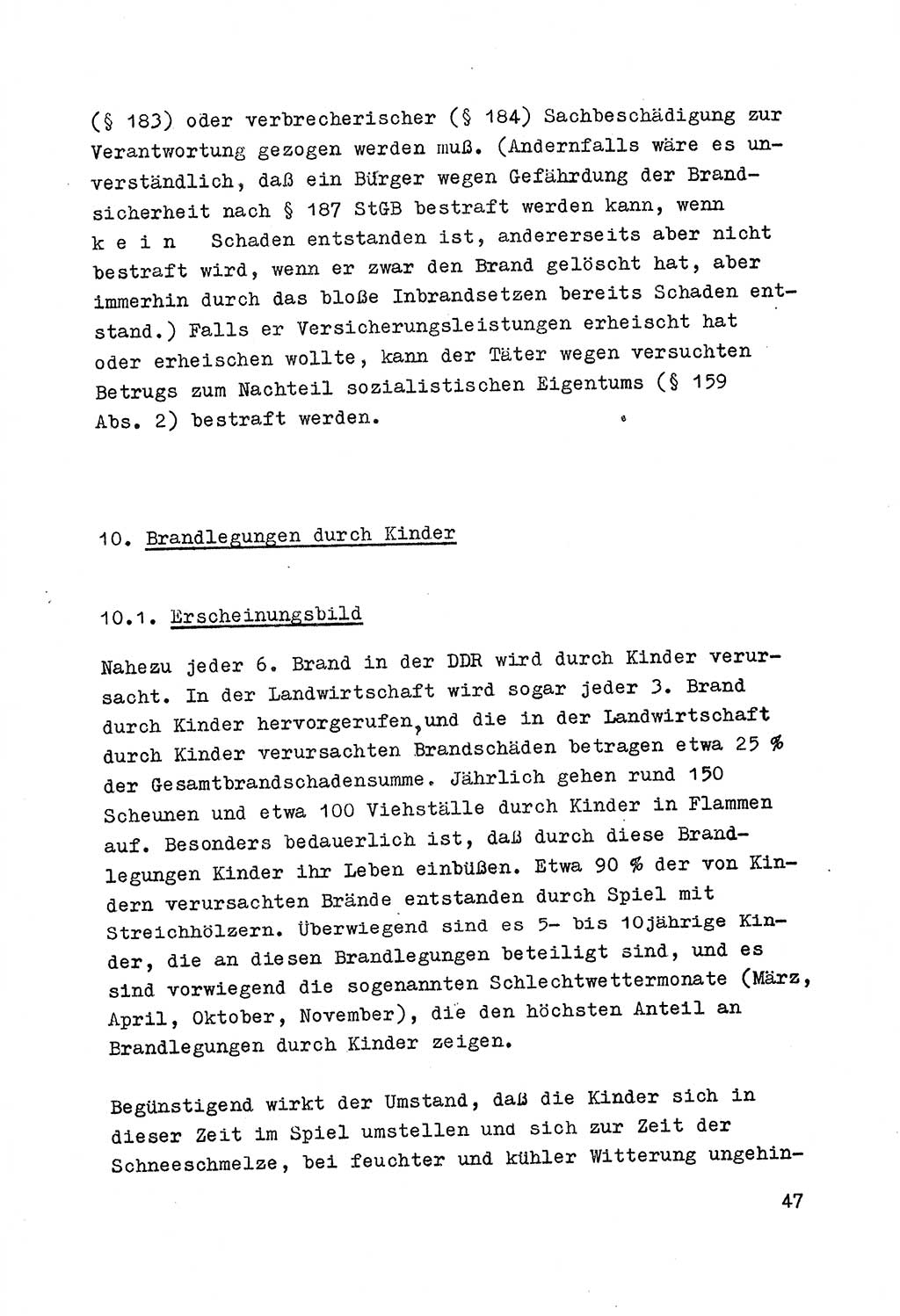 Strafrecht der DDR (Deutsche Demokratische Republik), Besonderer Teil, Lehrmaterial, Heft 7 1970, Seite 47 (Strafr. DDR BT Lehrmat. H. 7 1970, S. 47)