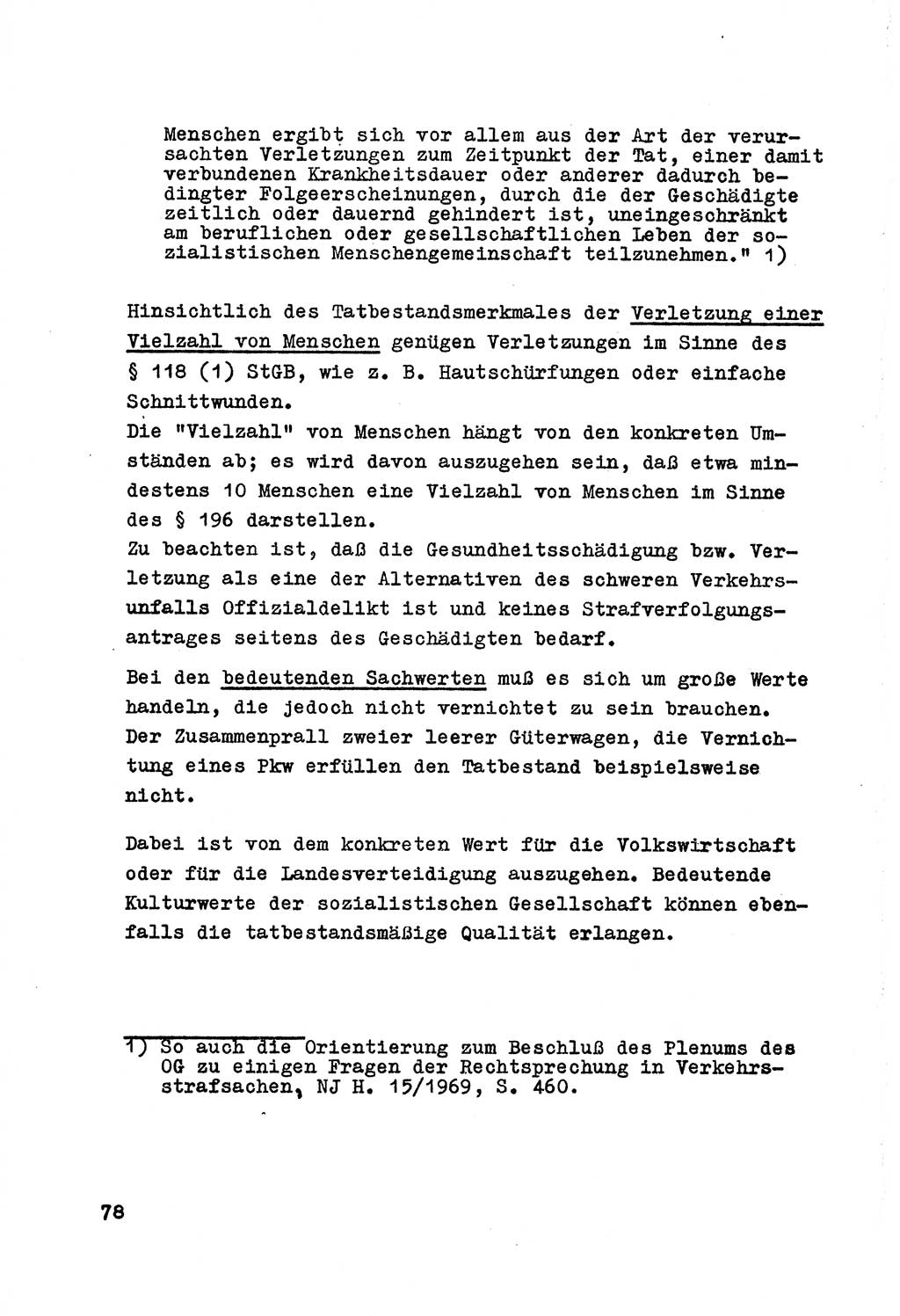 Strafrecht der DDR (Deutsche Demokratische Republik), Besonderer Teil, Lehrmaterial, Heft 7 1970, Seite 78 (Strafr. DDR BT Lehrmat. H. 7 1970, S. 78)