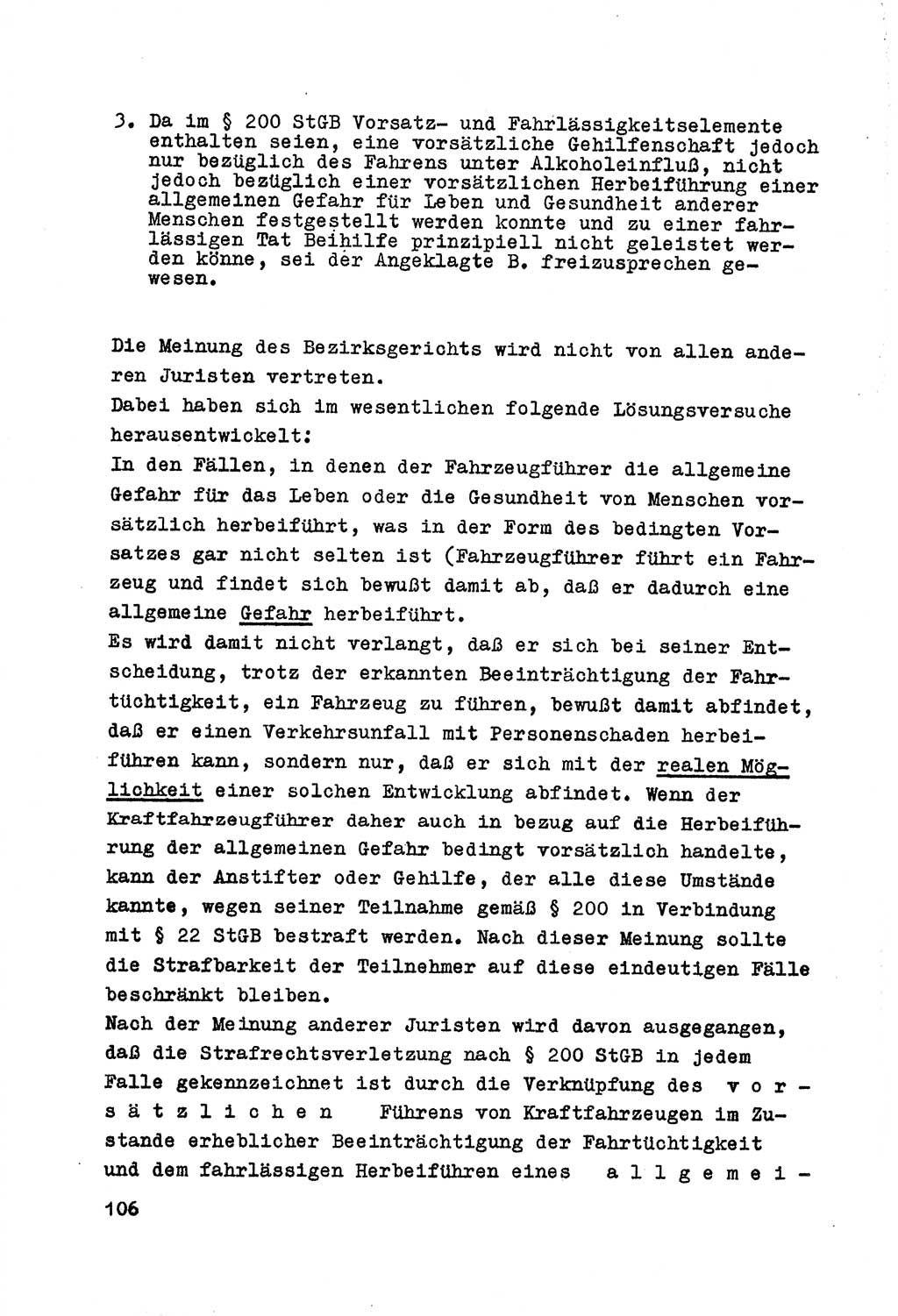 Strafrecht der DDR (Deutsche Demokratische Republik), Besonderer Teil, Lehrmaterial, Heft 7 1970, Seite 106 (Strafr. DDR BT Lehrmat. H. 7 1970, S. 106)