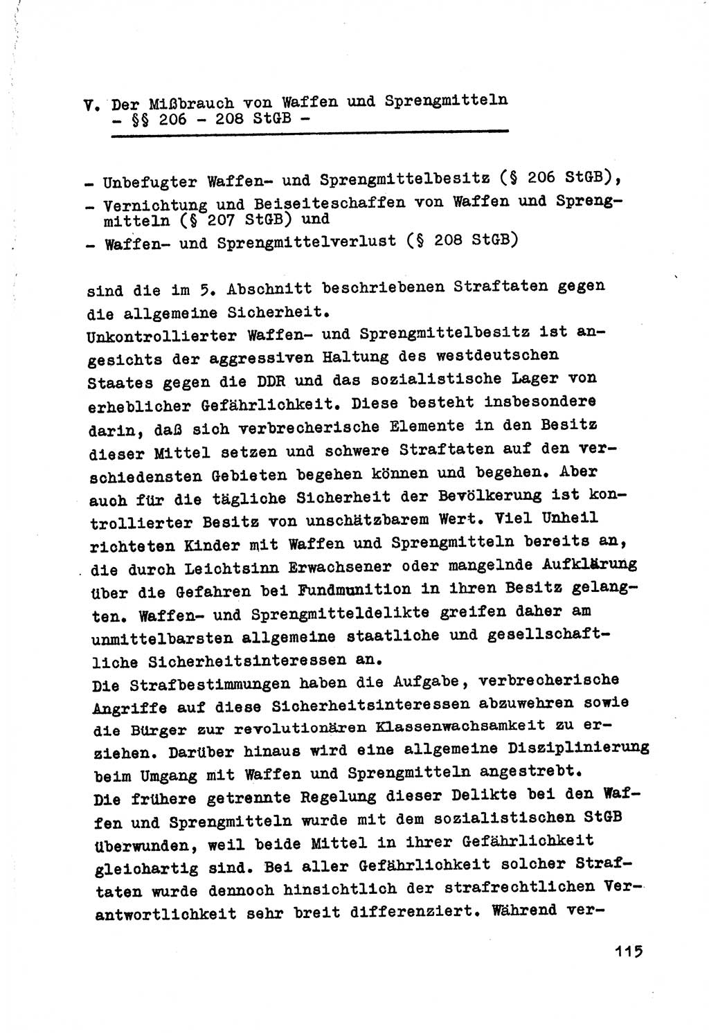 Strafrecht der DDR (Deutsche Demokratische Republik), Besonderer Teil, Lehrmaterial, Heft 7 1970, Seite 115 (Strafr. DDR BT Lehrmat. H. 7 1970, S. 115)