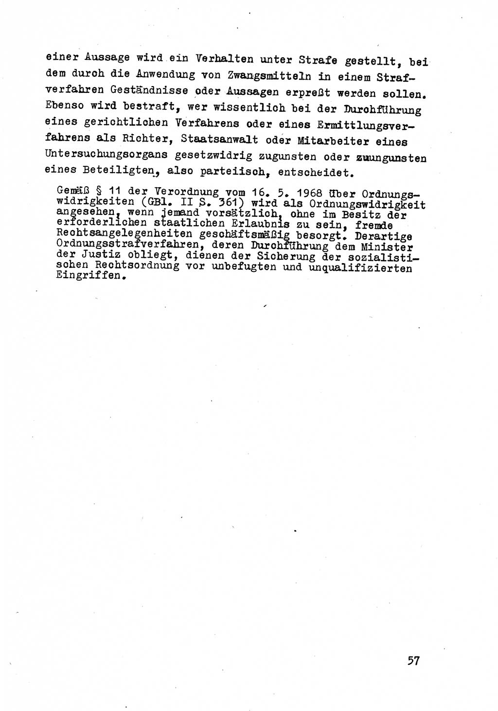 Strafrecht der DDR (Deutsche Demokratische Republik), Besonderer Teil, Lehrmaterial, Heft 8 1970, Seite 57 (Strafr. DDR BT Lehrmat. H. 8 1970, S. 57)