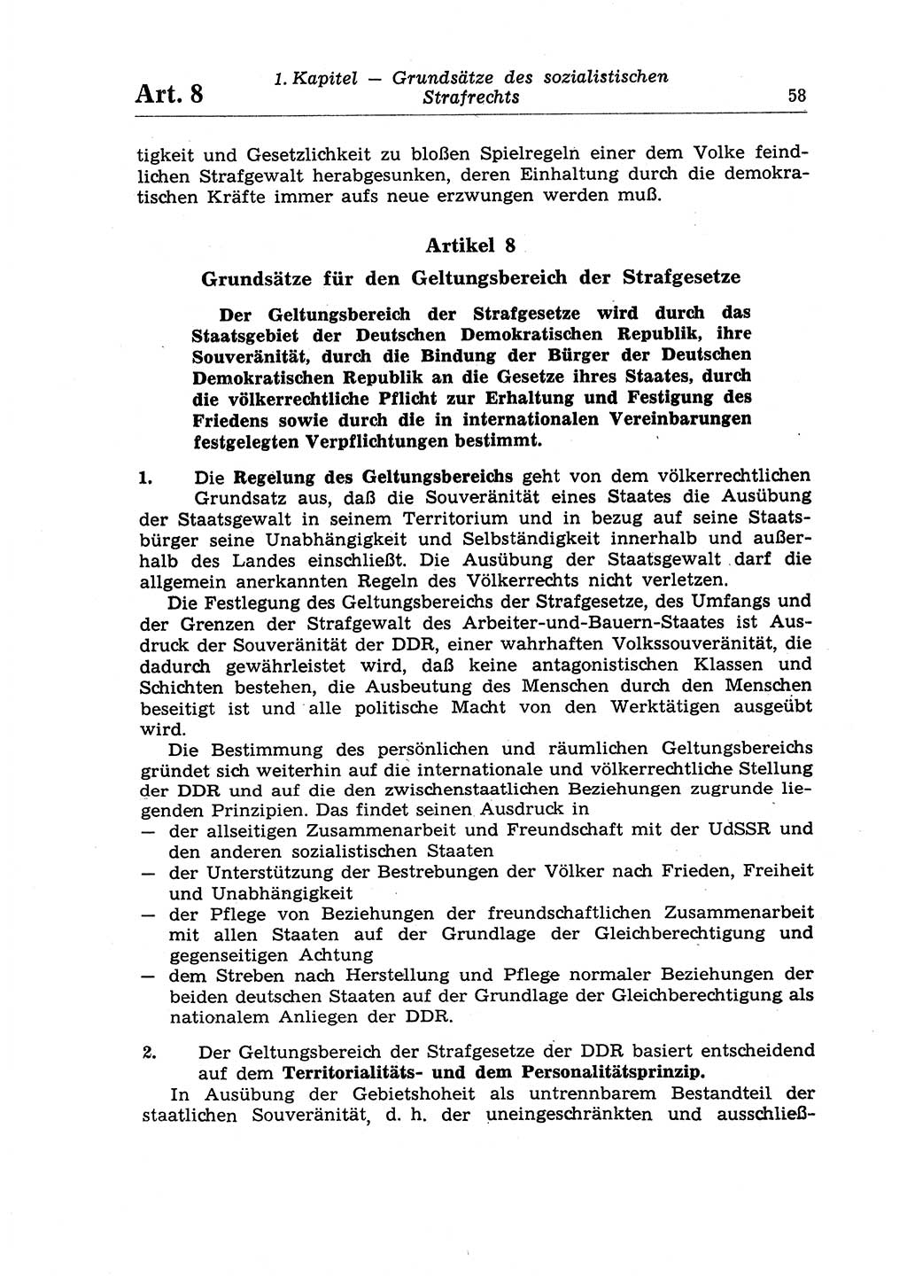 Strafrecht der Deutschen Demokratischen Republik (DDR), Lehrkommentar zum Strafgesetzbuch (StGB), Allgemeiner Teil 1970, Seite 58 (Strafr. DDR Lehrkomm. StGB AT 1970, S. 58)
