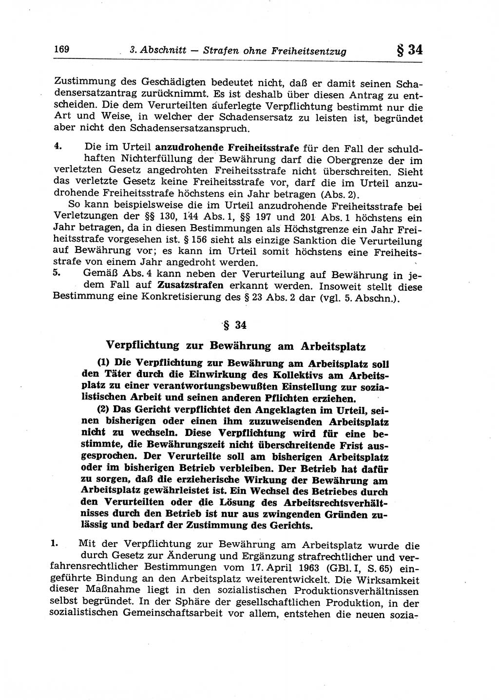 Strafrecht der Deutschen Demokratischen Republik (DDR), Lehrkommentar zum Strafgesetzbuch (StGB), Allgemeiner Teil 1970, Seite 169 (Strafr. DDR Lehrkomm. StGB AT 1970, S. 169)