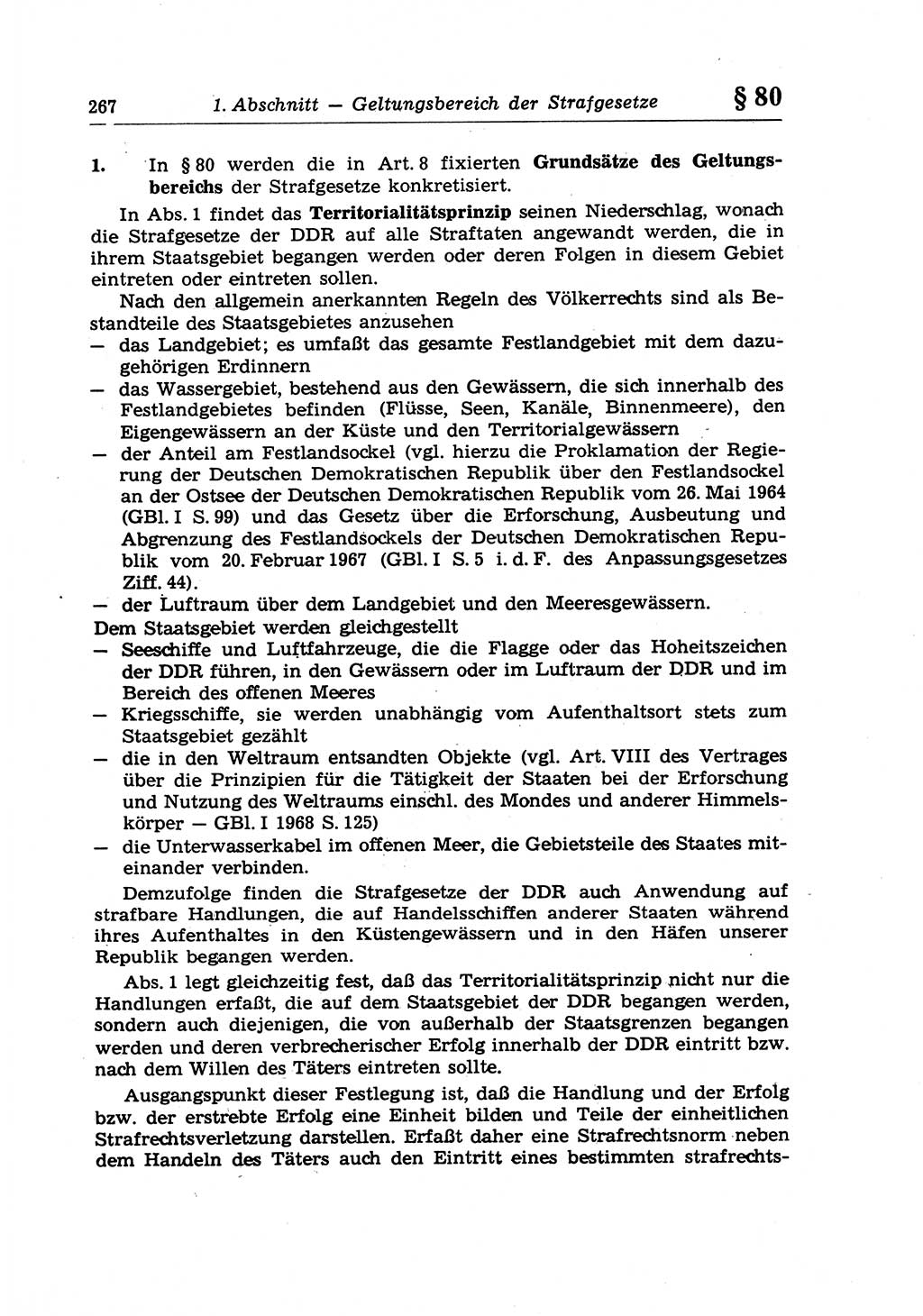 Strafrecht der Deutschen Demokratischen Republik (DDR), Lehrkommentar zum Strafgesetzbuch (StGB), Allgemeiner Teil 1970, Seite 267 (Strafr. DDR Lehrkomm. StGB AT 1970, S. 267)