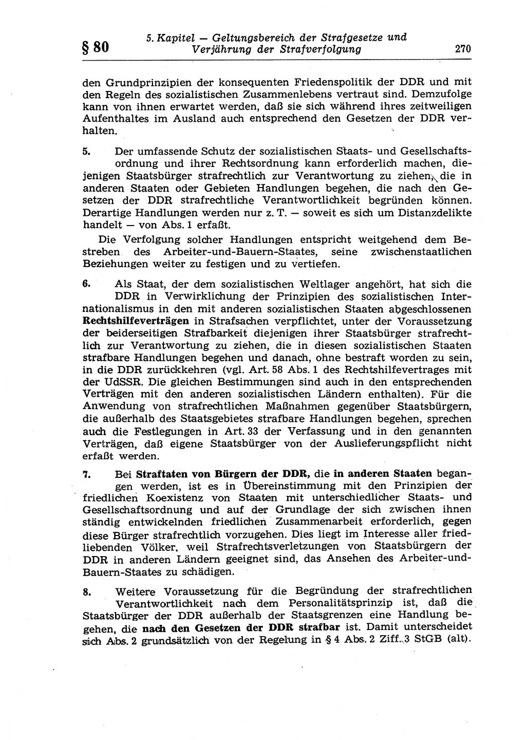Strafrecht der Deutschen Demokratischen Republik (DDR), Lehrkommentar zum Strafgesetzbuch (StGB), Allgemeiner Teil 1970, Seite 270 (Strafr. DDR Lehrkomm. StGB AT 1970, S. 270)