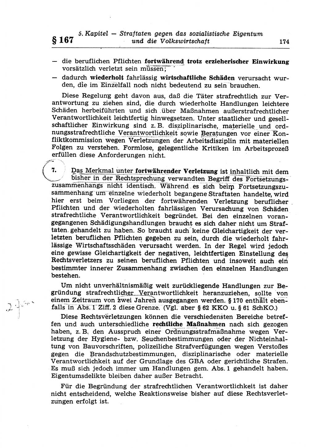 Strafrecht der Deutschen Demokratischen Republik (DDR), Lehrkommentar zum Strafgesetzbuch (StGB), Besonderer Teil 1970, Seite 174 (Strafr. DDR Lehrkomm. StGB BT 1970, S. 174)