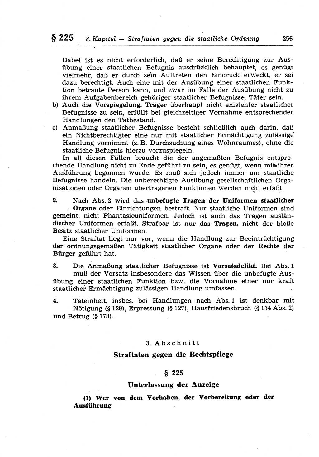 Strafrecht der Deutschen Demokratischen Republik (DDR), Lehrkommentar zum Strafgesetzbuch (StGB), Besonderer Teil 1970, Seite 256 (Strafr. DDR Lehrkomm. StGB BT 1970, S. 256)