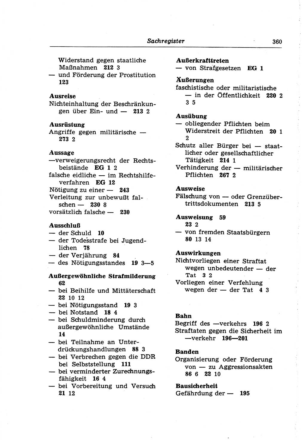 Strafrecht der Deutschen Demokratischen Republik (DDR), Lehrkommentar zum Strafgesetzbuch (StGB), Besonderer Teil 1970, Seite 360 (Strafr. DDR Lehrkomm. StGB BT 1970, S. 360)
