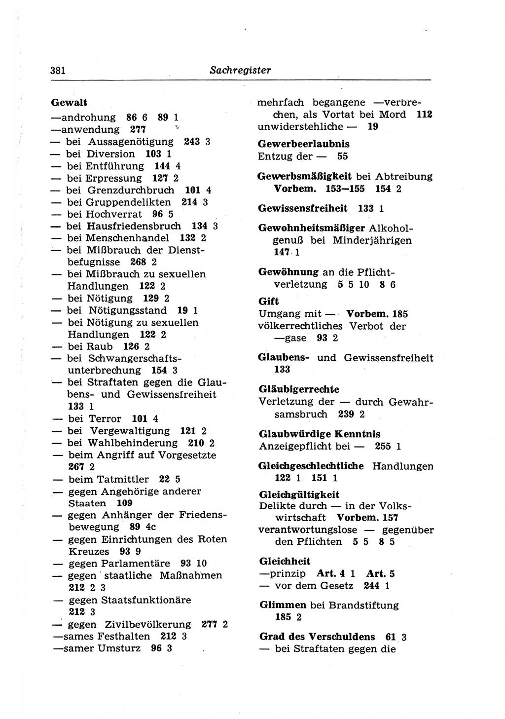 Strafrecht der Deutschen Demokratischen Republik (DDR), Lehrkommentar zum Strafgesetzbuch (StGB), Besonderer Teil 1970, Seite 381 (Strafr. DDR Lehrkomm. StGB BT 1970, S. 381)
