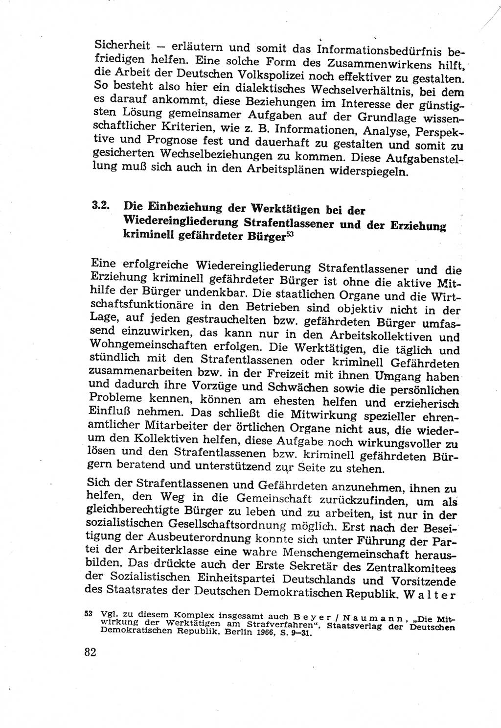 Die Wiedereingliederung Strafentlassener in das gesellschaftliche Leben [Deutsche Demokratische Republik (DDR)] und die Erziehung kriminell gefährdeter Bürger 1970, Seite 82 (Wiedereingl. Strafentl. DDR 1970, S. 82)