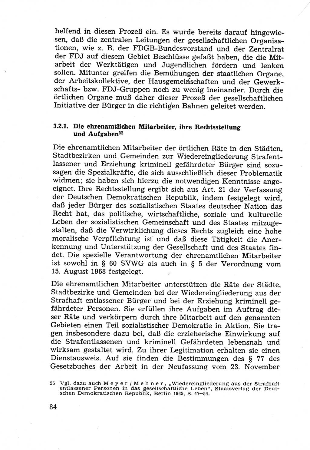 Die Wiedereingliederung Strafentlassener in das gesellschaftliche Leben [Deutsche Demokratische Republik (DDR)] und die Erziehung kriminell gefährdeter Bürger 1970, Seite 84 (Wiedereingl. Strafentl. DDR 1970, S. 84)