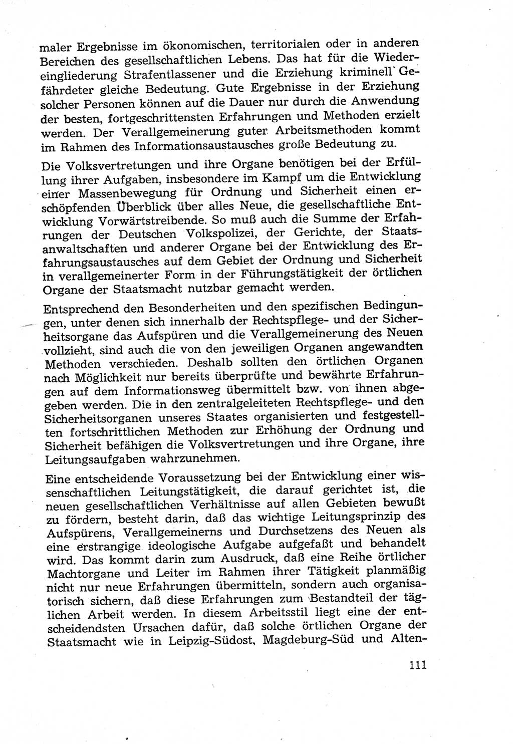 Die Wiedereingliederung Strafentlassener in das gesellschaftliche Leben [Deutsche Demokratische Republik (DDR)] und die Erziehung kriminell gefährdeter Bürger 1970, Seite 111 (Wiedereingl. Strafentl. DDR 1970, S. 111)