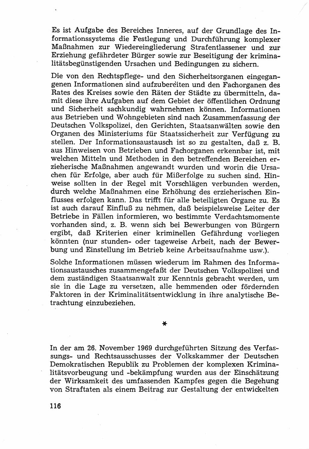 Die Wiedereingliederung Strafentlassener in das gesellschaftliche Leben [Deutsche Demokratische Republik (DDR)] und die Erziehung kriminell gefährdeter Bürger 1970, Seite 116 (Wiedereingl. Strafentl. DDR 1970, S. 116)