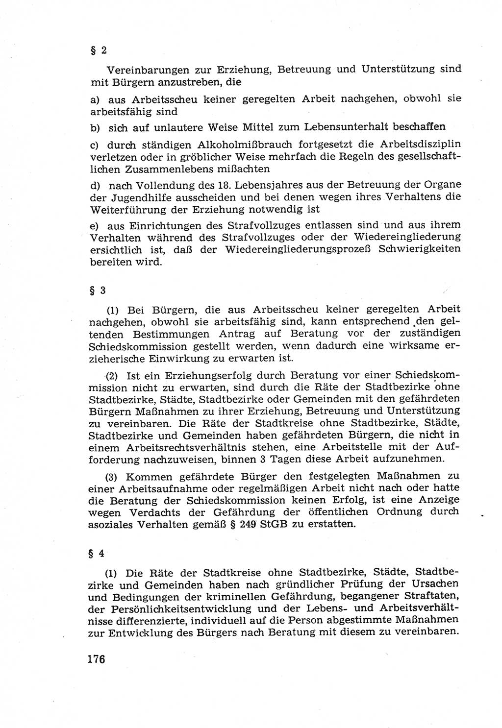 Die Wiedereingliederung Strafentlassener in das gesellschaftliche Leben [Deutsche Demokratische Republik (DDR)] und die Erziehung kriminell gefährdeter Bürger 1970, Seite 176 (Wiedereingl. Strafentl. DDR 1970, S. 176)