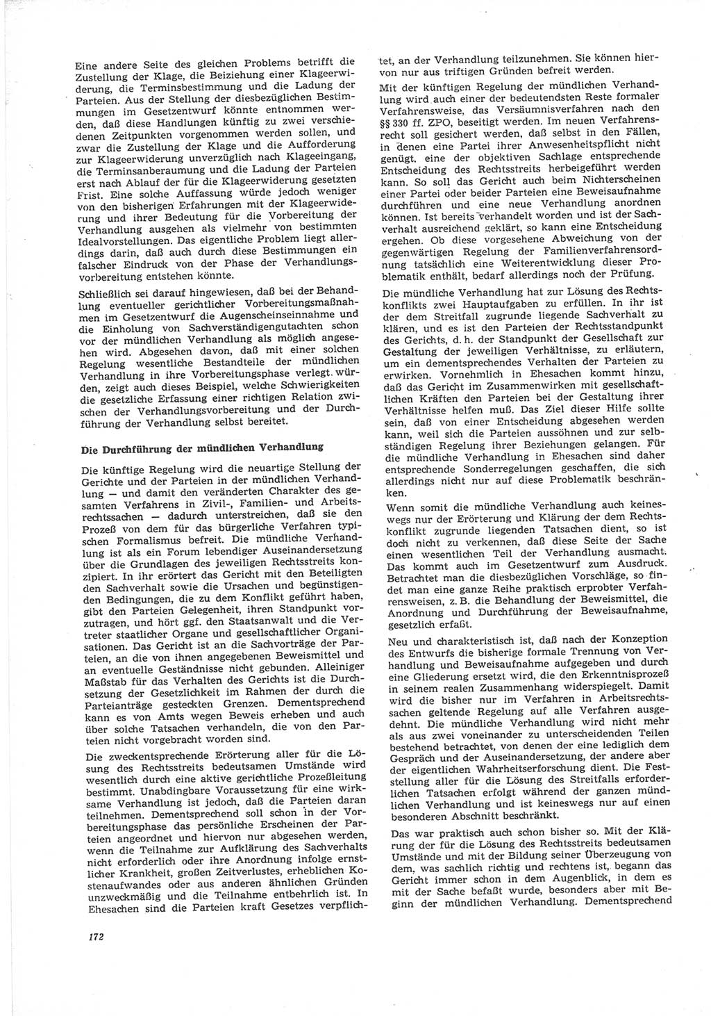 Neue Justiz (NJ), Zeitschrift für Recht und Rechtswissenschaft [Deutsche Demokratische Republik (DDR)], 24. Jahrgang 1970, Seite 172 (NJ DDR 1970, S. 172)