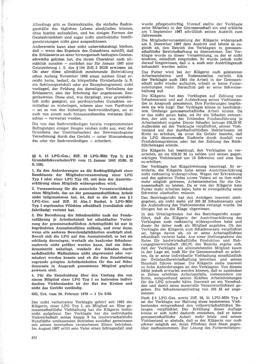 Neue Justiz (NJ), Zeitschrift für Recht und Rechtswissenschaft [Deutsche Demokratische Republik (DDR)], 24. Jahrgang 1970, Seite 372 (NJ DDR 1970, S. 372)