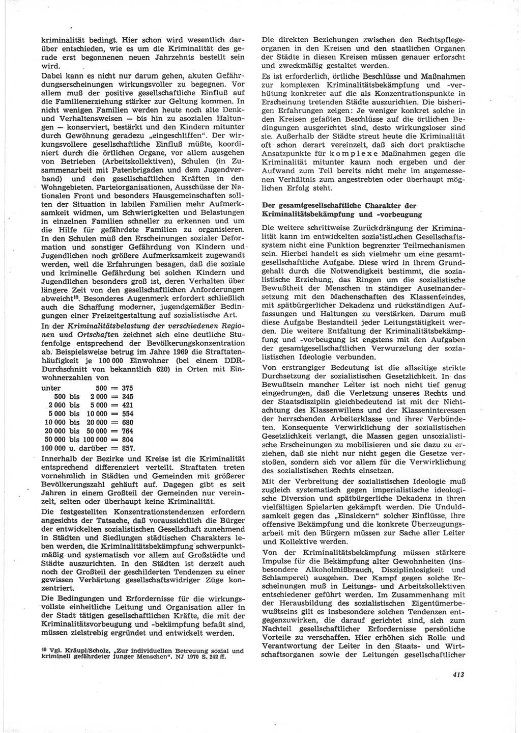 Neue Justiz (NJ), Zeitschrift für Recht und Rechtswissenschaft [Deutsche Demokratische Republik (DDR)], 24. Jahrgang 1970, Seite 413 (NJ DDR 1970, S. 413)