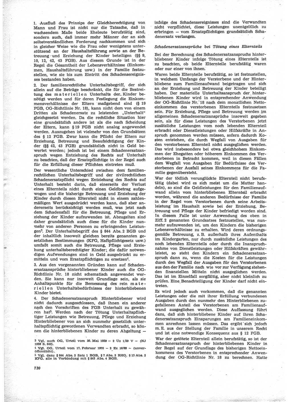 Neue Justiz (NJ), Zeitschrift für Recht und Rechtswissenschaft [Deutsche Demokratische Republik (DDR)], 24. Jahrgang 1970, Seite 730 (NJ DDR 1970, S. 730)
