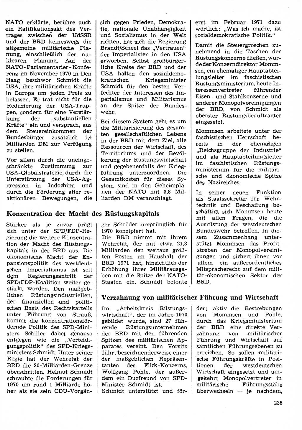 Neuer Weg (NW), Organ des Zentralkomitees (ZK) der SED (Sozialistische Einheitspartei Deutschlands) für Fragen des Parteilebens, 26. Jahrgang [Deutsche Demokratische Republik (DDR)] 1971, Seite 235 (NW ZK SED DDR 1971, S. 235)