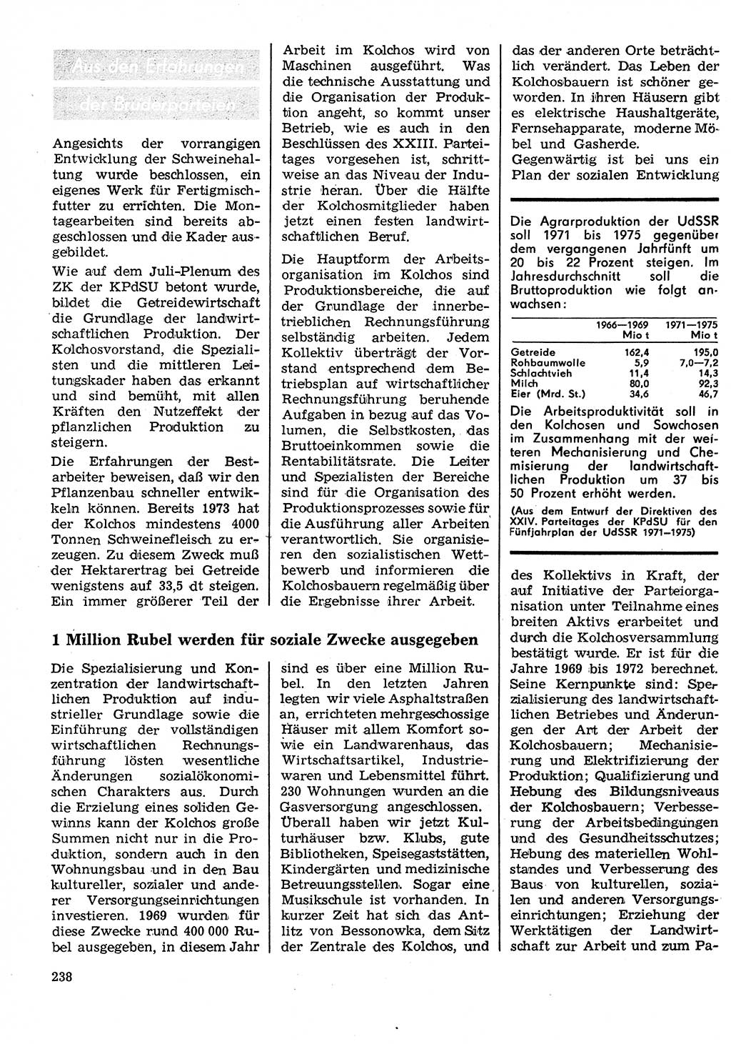 Neuer Weg (NW), Organ des Zentralkomitees (ZK) der SED (Sozialistische Einheitspartei Deutschlands) für Fragen des Parteilebens, 26. Jahrgang [Deutsche Demokratische Republik (DDR)] 1971, Seite 238 (NW ZK SED DDR 1971, S. 238)