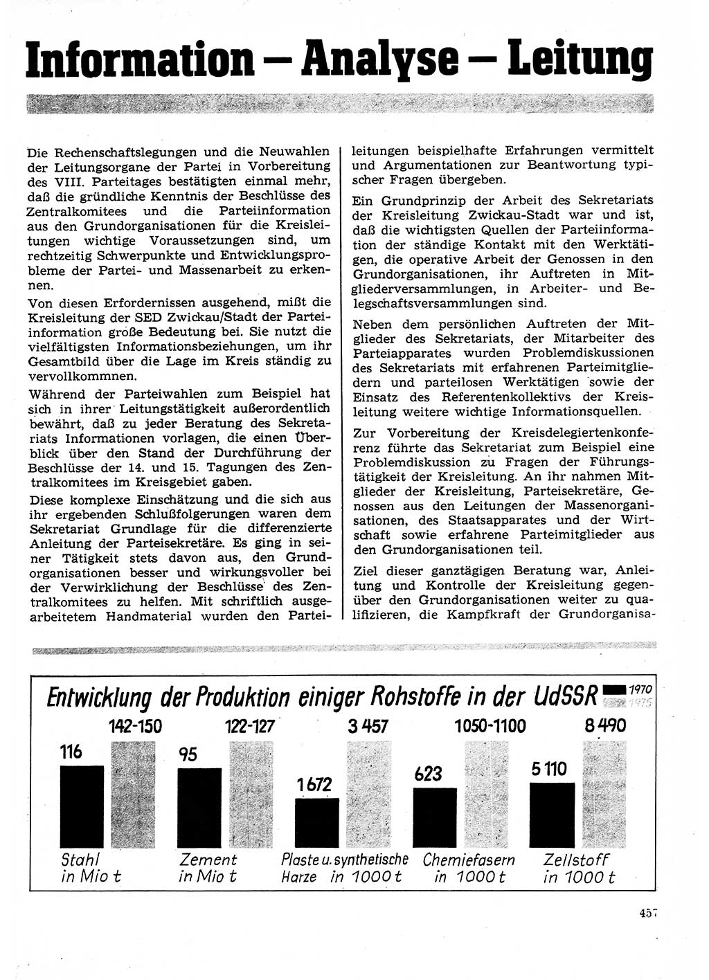 Neuer Weg (NW), Organ des Zentralkomitees (ZK) der SED (Sozialistische Einheitspartei Deutschlands) für Fragen des Parteilebens, 26. Jahrgang [Deutsche Demokratische Republik (DDR)] 1971, Seite 457 (NW ZK SED DDR 1971, S. 457)