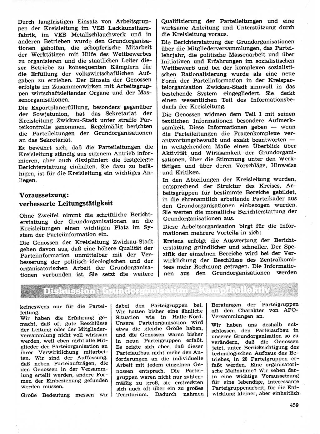 Neuer Weg (NW), Organ des Zentralkomitees (ZK) der SED (Sozialistische Einheitspartei Deutschlands) für Fragen des Parteilebens, 26. Jahrgang [Deutsche Demokratische Republik (DDR)] 1971, Seite 459 (NW ZK SED DDR 1971, S. 459)