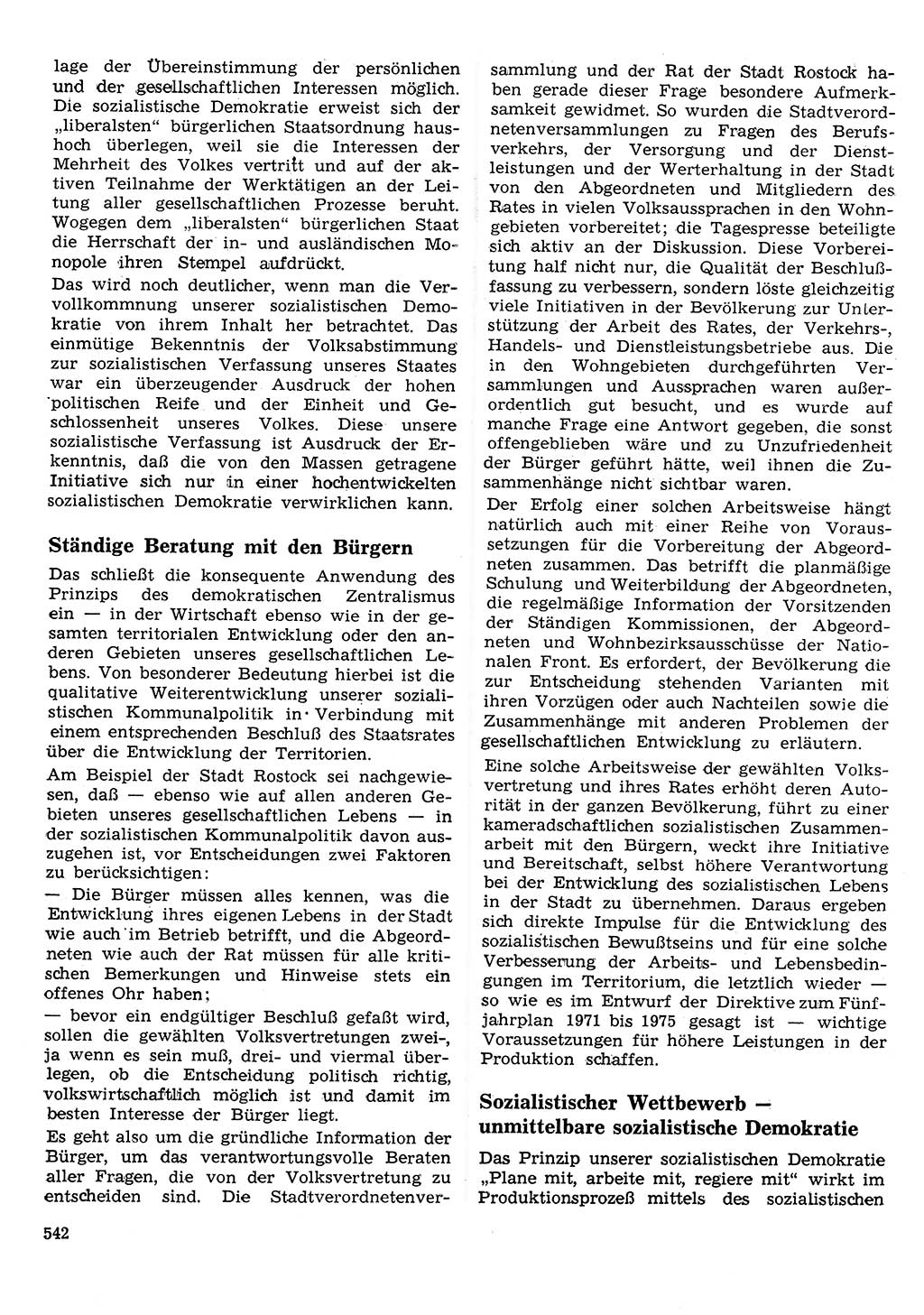 Neuer Weg (NW), Organ des Zentralkomitees (ZK) der SED (Sozialistische Einheitspartei Deutschlands) für Fragen des Parteilebens, 26. Jahrgang [Deutsche Demokratische Republik (DDR)] 1971, Seite 542 (NW ZK SED DDR 1971, S. 542)