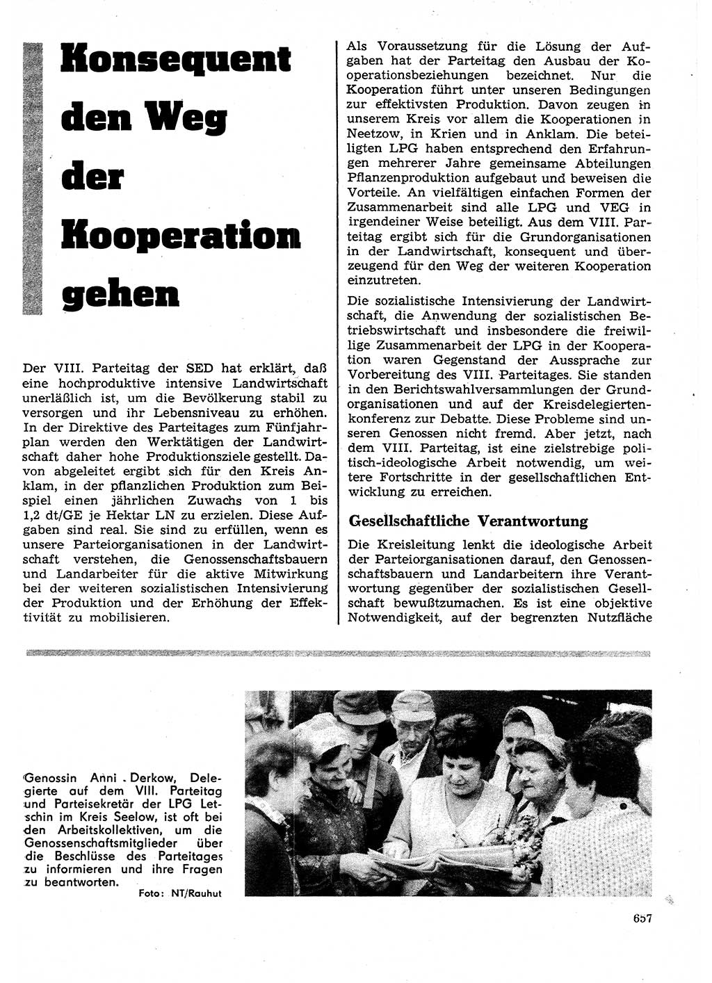 Neuer Weg (NW), Organ des Zentralkomitees (ZK) der SED (Sozialistische Einheitspartei Deutschlands) für Fragen des Parteilebens, 26. Jahrgang [Deutsche Demokratische Republik (DDR)] 1971, Seite 657 (NW ZK SED DDR 1971, S. 657)