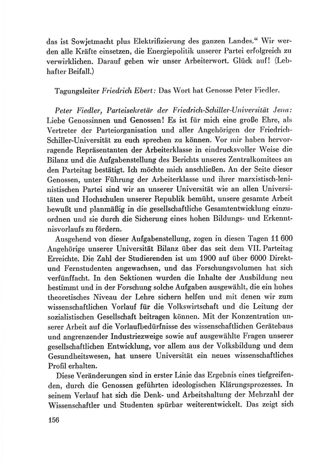 Protokoll der Verhandlungen des Ⅷ. Parteitages der Sozialistischen Einheitspartei Deutschlands (SED) [Deutsche Demokratische Republik (DDR)] 1971, Band 1, Seite 156 (Prot. Verh. Ⅷ. PT SED DDR 1971, Bd. 1, S. 156)