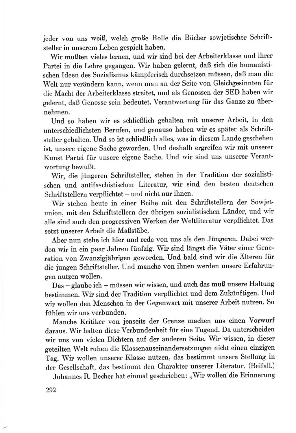 Protokoll der Verhandlungen des Ⅷ. Parteitages der Sozialistischen Einheitspartei Deutschlands (SED) [Deutsche Demokratische Republik (DDR)] 1971, Band 1, Seite 292 (Prot. Verh. Ⅷ. PT SED DDR 1971, Bd. 1, S. 292)