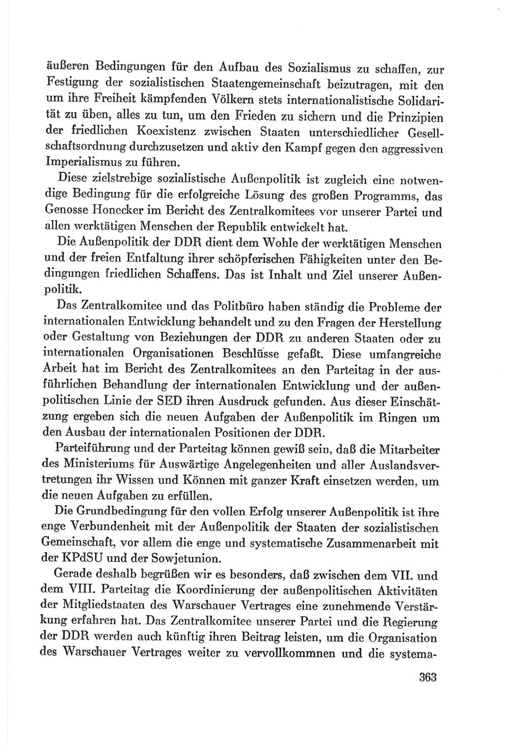 Protokoll der Verhandlungen des Ⅷ. Parteitages der Sozialistischen Einheitspartei Deutschlands (SED) [Deutsche Demokratische Republik (DDR)] 1971, Band 1, Seite 363 (Prot. Verh. Ⅷ. PT SED DDR 1971, Bd. 1, S. 363)