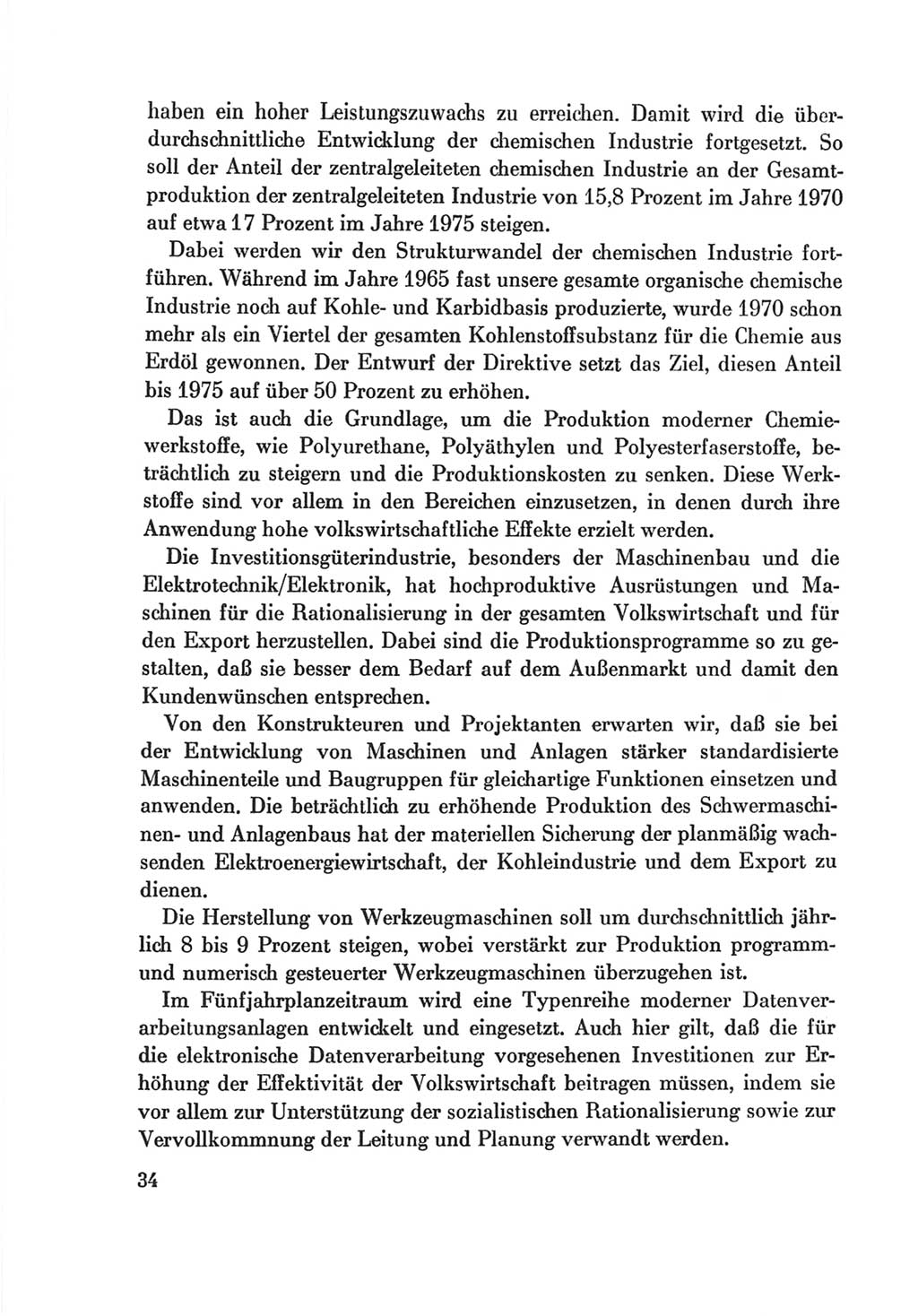 Protokoll der Verhandlungen des Ⅷ. Parteitages der Sozialistischen Einheitspartei Deutschlands (SED) [Deutsche Demokratische Republik (DDR)] 1971, Band 2, Seite 34 (Prot. Verh. Ⅷ. PT SED DDR 1971, Bd. 2, S. 34)