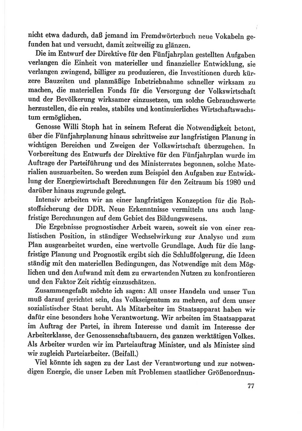 Protokoll der Verhandlungen des Ⅷ. Parteitages der Sozialistischen Einheitspartei Deutschlands (SED) [Deutsche Demokratische Republik (DDR)] 1971, Band 2, Seite 77 (Prot. Verh. Ⅷ. PT SED DDR 1971, Bd. 2, S. 77)