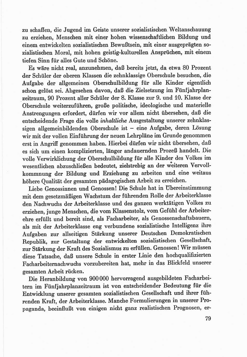 Protokoll der Verhandlungen des Ⅷ. Parteitages der Sozialistischen Einheitspartei Deutschlands (SED) [Deutsche Demokratische Republik (DDR)] 1971, Band 2, Seite 79 (Prot. Verh. Ⅷ. PT SED DDR 1971, Bd. 2, S. 79)