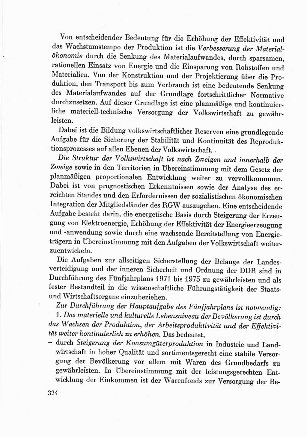 Protokoll der Verhandlungen des Ⅷ. Parteitages der Sozialistischen Einheitspartei Deutschlands (SED) [Deutsche Demokratische Republik (DDR)] 1971, Band 2, Seite 324 (Prot. Verh. Ⅷ. PT SED DDR 1971, Bd. 2, S. 324)