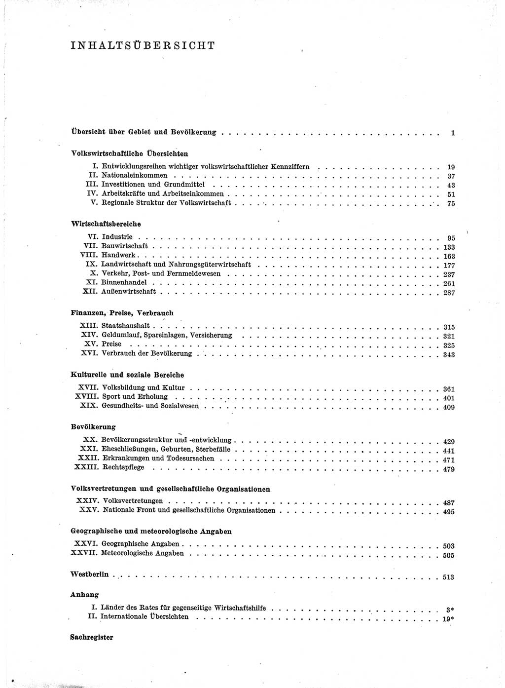 Statistisches Jahrbuch der Deutschen Demokratischen Republik (DDR) 1971, Seite 5 (Stat. Jb. DDR 1971, S. 5)