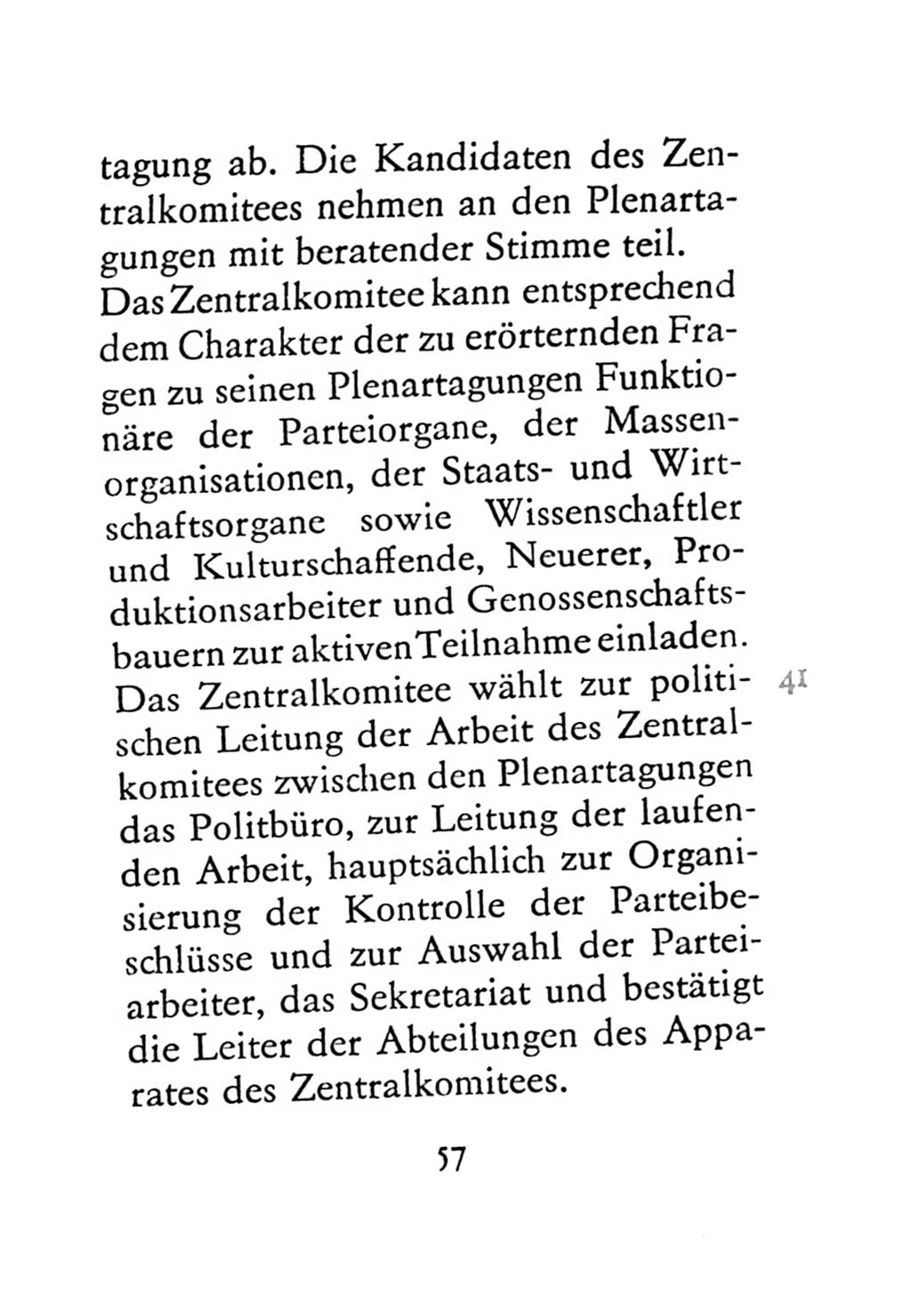Statut der Sozialistischen Einheitspartei Deutschlands (SED) 1971, Seite 57 (St. SED DDR 1971, S. 57)
