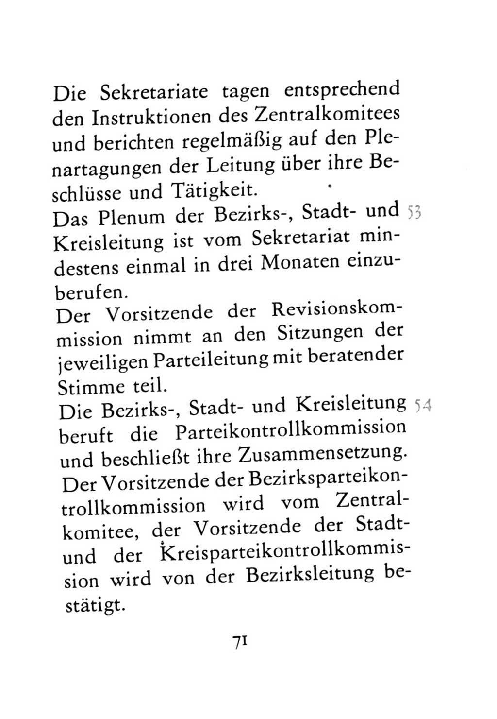 Statut der Sozialistischen Einheitspartei Deutschlands (SED) 1971, Seite 71 (St. SED DDR 1971, S. 71)