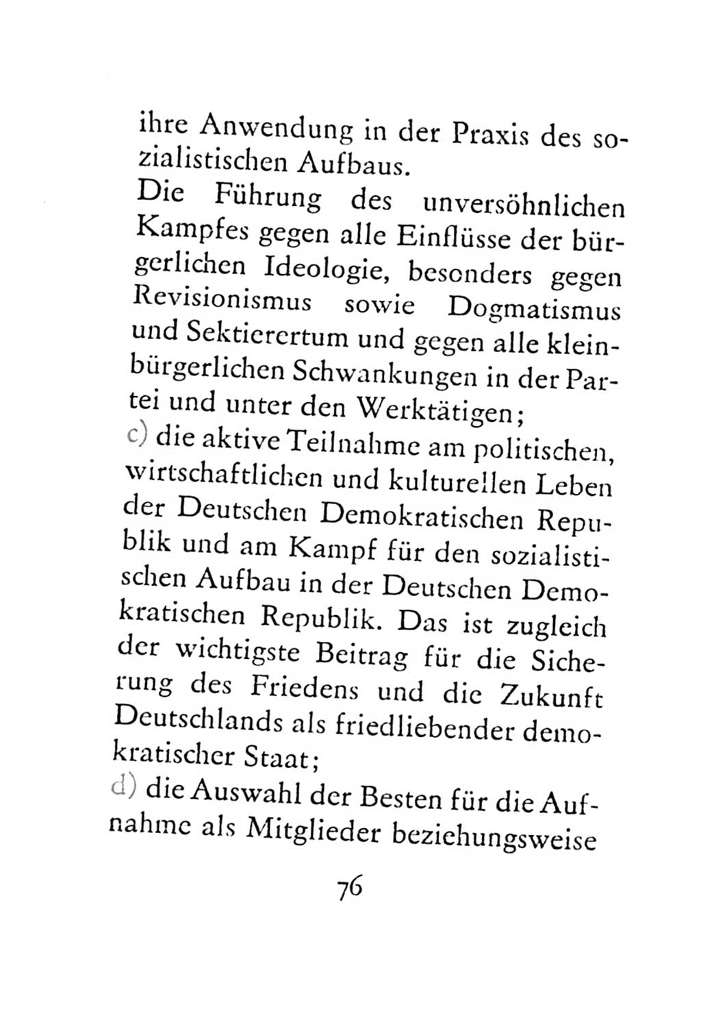 Statut der Sozialistischen Einheitspartei Deutschlands (SED) 1971, Seite 76 (St. SED DDR 1971, S. 76)